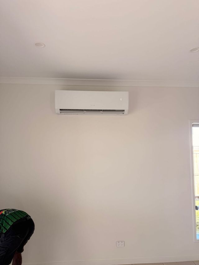 Wall mounted split system air conditioner installed by GTA Aircon and Electrical in Brisbane
