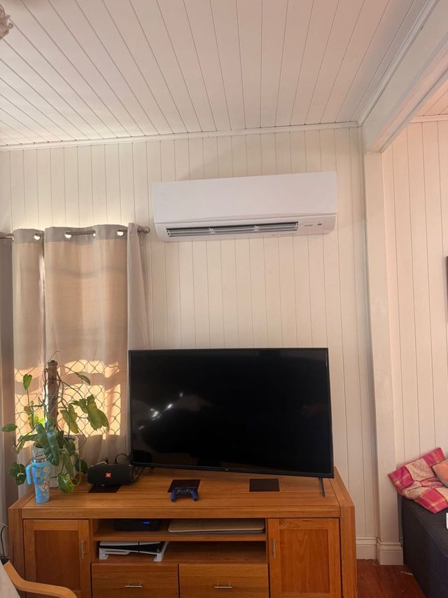 Wall mounted split system air conditioner installed by GTA Aircon and Electrical in Brisbane
