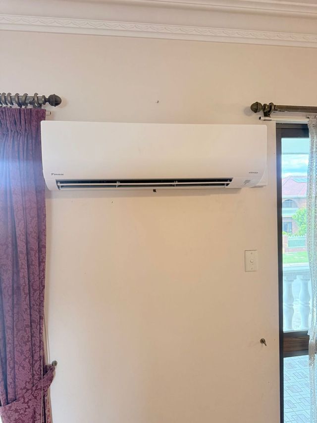 Wall mounted split system air conditioner installed by GTA Aircon and Electrical in Brisbane