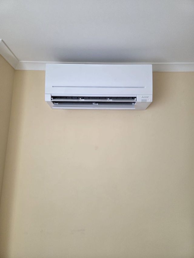 Wall mounted split system air conditioner installed by GTA Aircon and Electrical in Brisbane