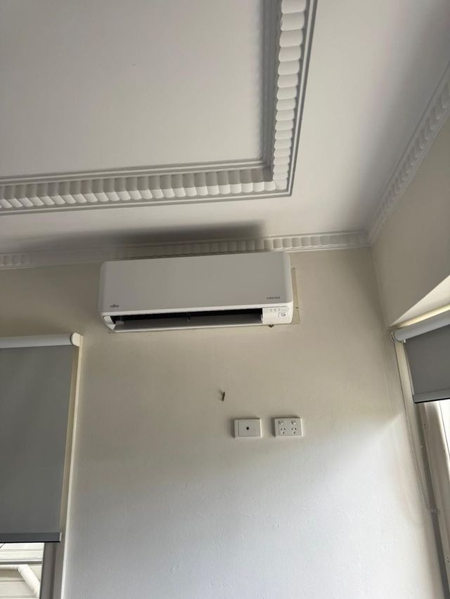 Wall mounted split system air conditioner installed by GTA Aircon and Electrical in Brisbane